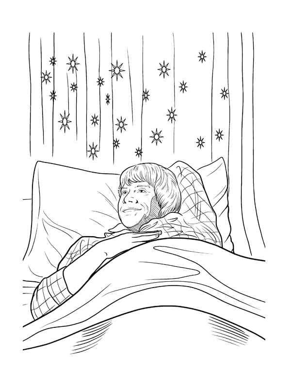 coloriage ron w easley fait la grasse matinee